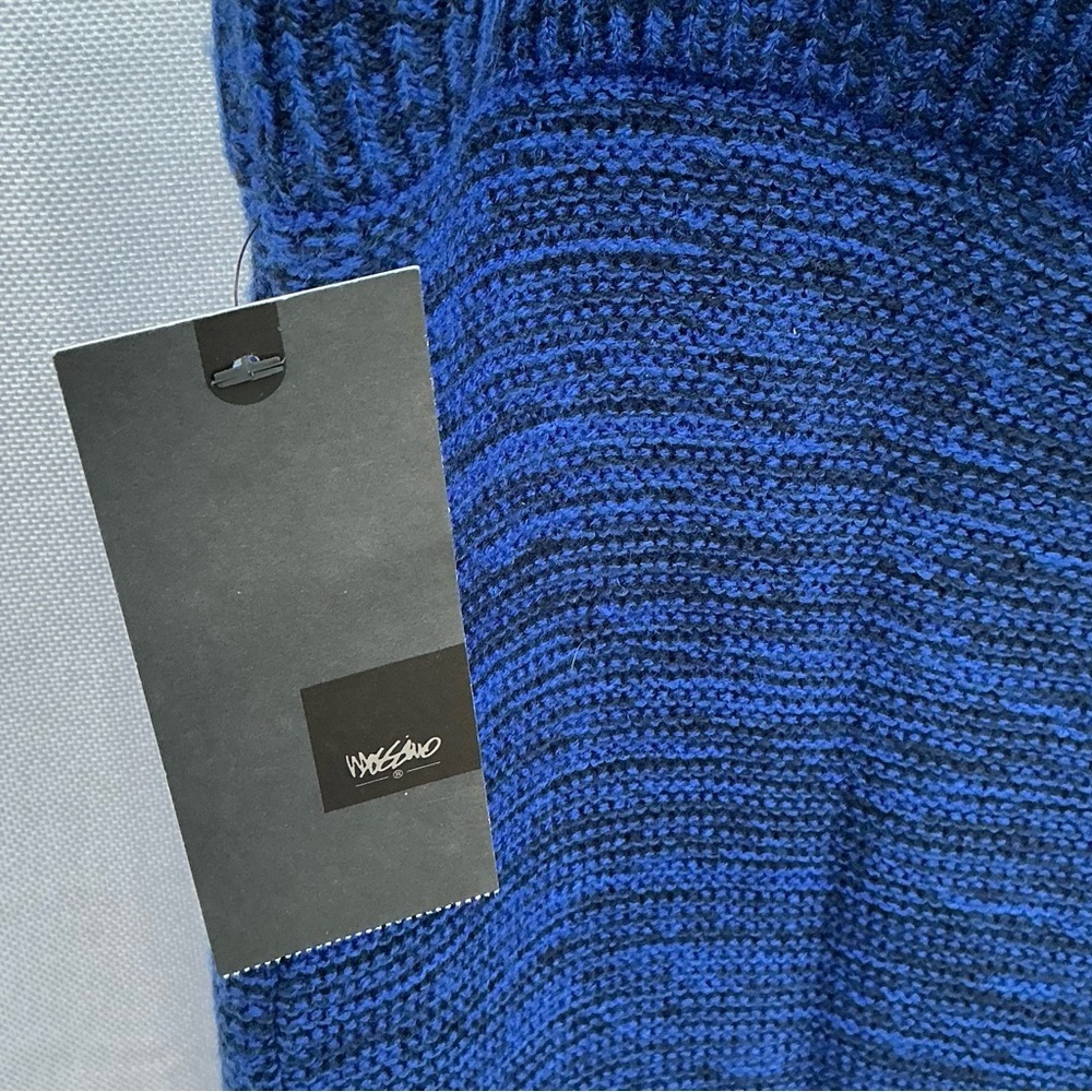 NWT Moschino Blue Ribbed Knit Mini Skirt Stretch Size XL - Picture 3 of 4